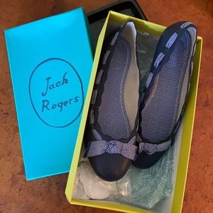 Jack Rogers Lucie Gingham Bow Flat